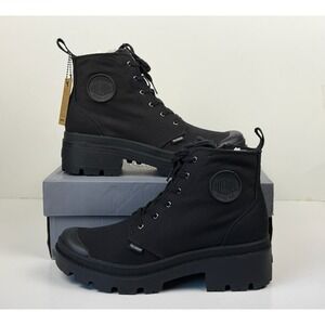 Palladium Pallabase Twill Boots Women's Size 10 Black 96907-008-M